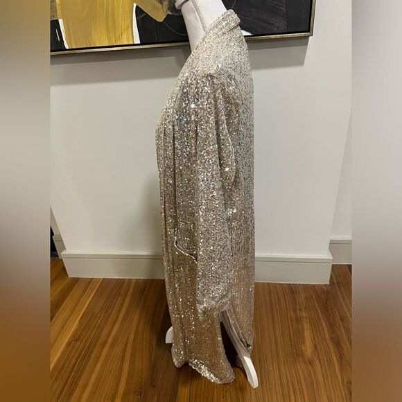 BB Dakota Steve Madden silver sequin duster size XS NWT - Picture 7 of 12